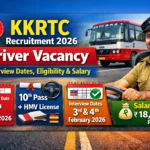 KKRTC Recruitment 2026 Driver Vacancy – Interview Dates, Eligibility and Salary Details